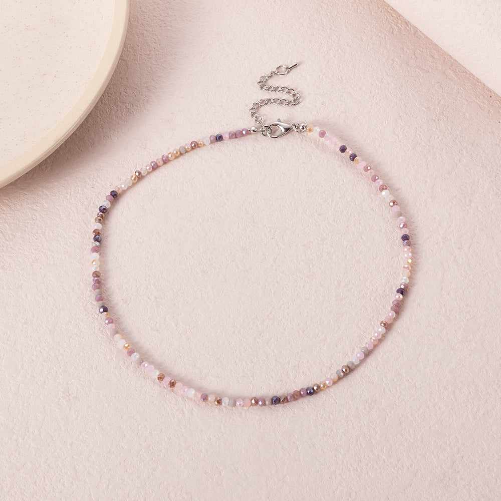 Wholesale Bohemian Short Handmade Creative Colorful Rice Bead Necklace Set